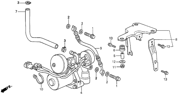 1992 Acura Legend Pump Assembly (Abs) Diagram for 57310-SP0-A03