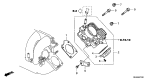 Diagram for Acura Throttle Body Gasket - 16176-RBB-A01
