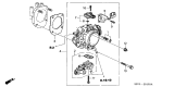 Diagram for Acura MDX Throttle Body - 16400-PGK-A04