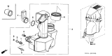 Diagram for Acura MDX Air Intake Coupling - 17282-RDJ-A00