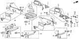 Diagram for 1993 Acura Integra Sun Visor Clip - 88217-SB2-010ZB