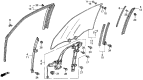 Diagram for 1997 Acura CL Window Motor - 72210-SY8-A03