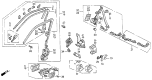 Diagram for 1991 Acura Integra Seat Belt - 04824-SK7-A10ZA