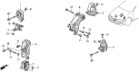 Diagram for 1999 Acura CL Transmission Mount - 50806-SV4-000