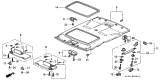 Diagram for 1996 Acura RL Sun Visor - 83230-SZ3-A00ZA