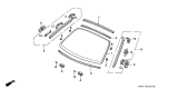 Diagram for 1993 Acura Integra Windshield - 73111-SK8-0000