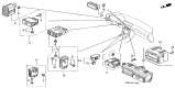 Diagram for 1997 Acura CL Hazard Warning Switch - 35500-SM4-003