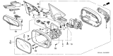 Diagram for Acura TSX Mirror Actuator - 76210-SEA-A21