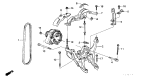 Diagram for Acura Legend Alternator Bracket - 31112-PL2-010