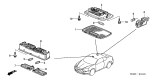 Diagram for 2004 Acura RSX Dome Light - 34252-S5A-003ZD