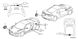 Diagram for 2020 Acura NSX Emblem - 75701-T6N-A00