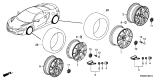 Diagram for 2020 Acura NSX Wheel Cover - 44732-T6N-A00