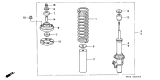 Diagram for 1993 Acura Integra Coil Springs - 51401-SK8-A01