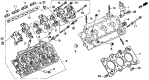 Diagram for 1998 Acura TL Cylinder Head - 12300-PY3-020
