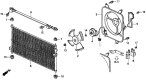 Diagram for 1997 Acura CL Fan Shroud - 38615-P0A-000