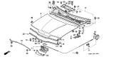 Diagram for 1991 Acura Integra Hood Cable - 74130-SK7-A01ZD