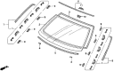 Diagram for 1995 Acura TL Windshield - 73111-SW5-A01
