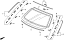 Diagram for 1998 Acura TL Weather Strip - 73125-SW5-010