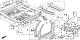 Diagram for 1995 Acura NSX Fuel Door Release Cable - 74411-SL0-A02
