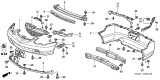 Diagram for 2004 Acura RSX License Plate - 71145-S6M-A01