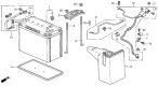 Diagram for 1988 Acura Integra Battery Tray - 31521-SR3-000