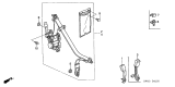 Diagram for Acura NSX Seat Belt Buckle - 04816-SL0-A11ZB