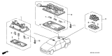 Diagram for 2002 Acura RL Interior Light Bulb - 34500-SP0-013ZH