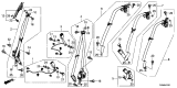 Diagram for Acura ILX Seat Belt Buckle - 04816-TX6-A20ZA