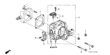 Diagram for Acura RDX Throttle Body Gasket - 16176-RCA-A02