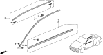 Diagram for 1998 Acura CL Door Moldings - 72410-SV2-013