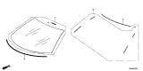 Diagram for Acura NSX Windshield - 73111-T6N-305