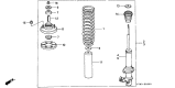 Diagram for 1994 Acura Integra Shock Absorber - 51606-SR3-J04