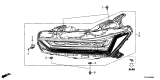 Diagram for Acura TLX Headlight - 33100-TGV-A03