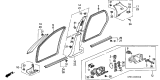 Diagram for 1994 Acura Legend Door Seal - 72815-SP0-003ZA