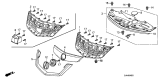 Diagram for Acura RL Grille - 71121-SJA-A01
