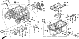 Diagram for 1995 Acura Legend Oil Pan - 11200-PY3-000