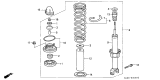 Diagram for 1993 Acura Integra Shock Absorber - 52611-SK8-A01