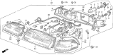 Diagram for 1998 Acura TL Light Socket - 34304-SH3-A01