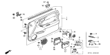 Diagram for 1995 Acura Integra Door Trim Panel - 04835-ST7-A00ZC