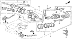 Diagram for 1993 Acura Legend Turn Signal Switch - 35250-SP0-A11