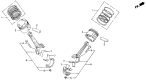 Diagram for Acura Legend Piston Rings - 13011-PH7-003