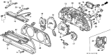 Diagram for 1990 Acura Integra Speedometer - 78110-SK7-A21