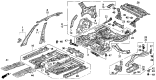 Diagram for 1994 Acura Vigor Floor Pan - 04655-SL5-A00ZZ