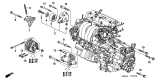 Diagram for 2004 Acura RSX Engine Mount - 11910-PNA-000