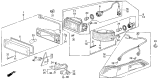 Diagram for Acura Integra Side Marker Light - 33301-SB2-003