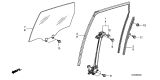 Diagram for 2007 Acura RDX Window Regulator - 72710-STK-A02