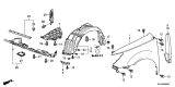 Diagram for Acura Fender - 60260-STX-A90ZZ