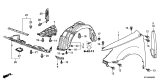 Diagram for 2009 Acura MDX Fender - 60260-STX-A90ZZ