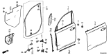 Diagram for Acura Door Seal - 72350-TZ5-A01