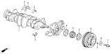 Diagram for 1989 Acura Integra Timing Chain Guide - 13622-PG6-000